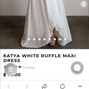 Baltic born Katya ruffle dress- white